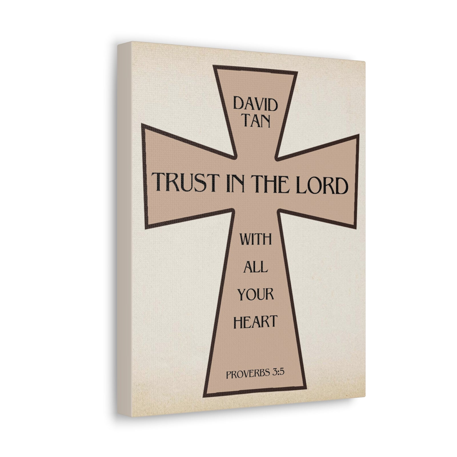 Scripture Walls Personalized Trust in The Lord Proverbs 3:5 Cross Christian Wall Art Bible Verse Print Ready to Hang Unframed-Express Your Love Gifts