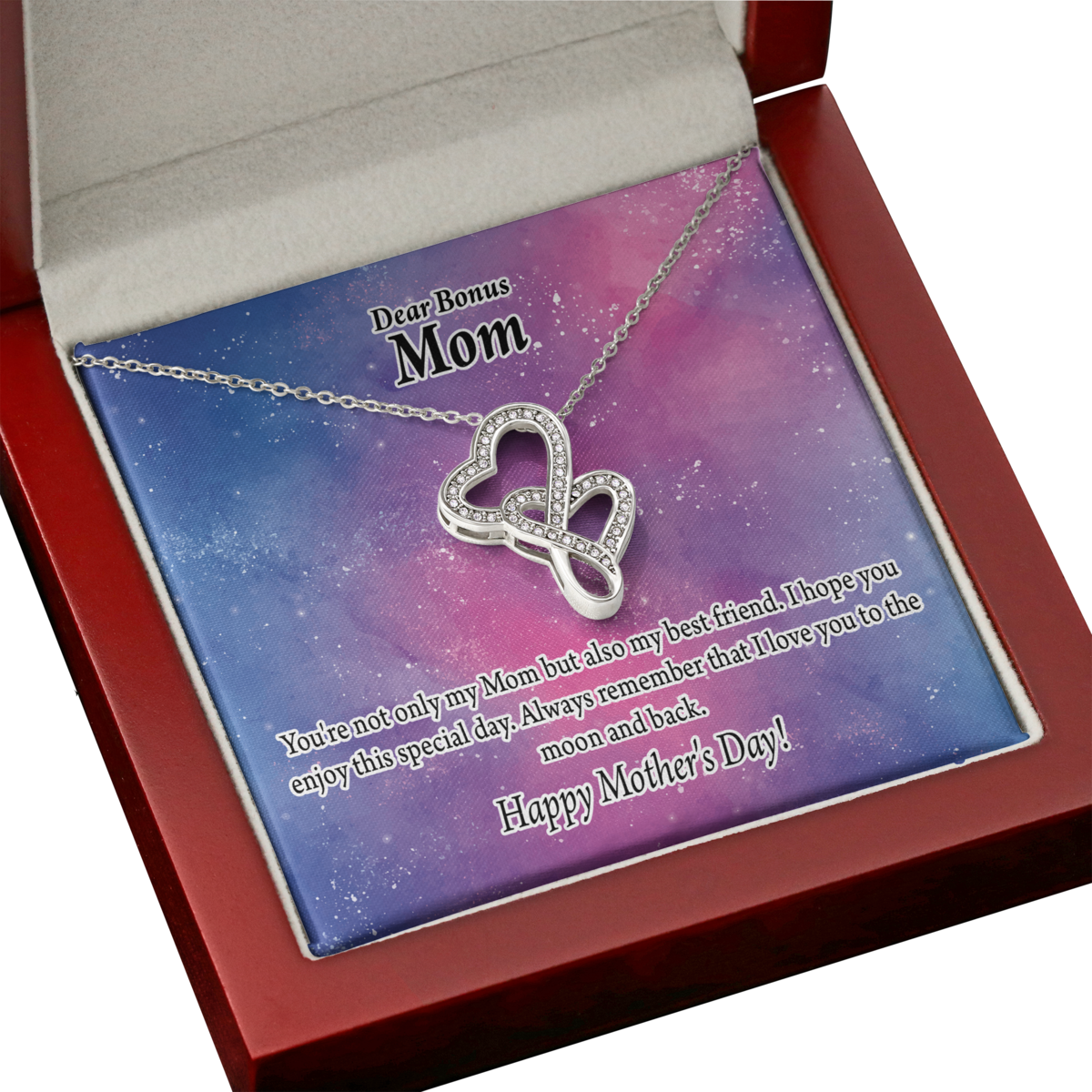 Bonus Mom Bestfriend Happy Mother'S Day Love Knot Message Card From Son Daughter Gift Anniversary Birthday Graduation Mothers Day-Express Your Love Gifts