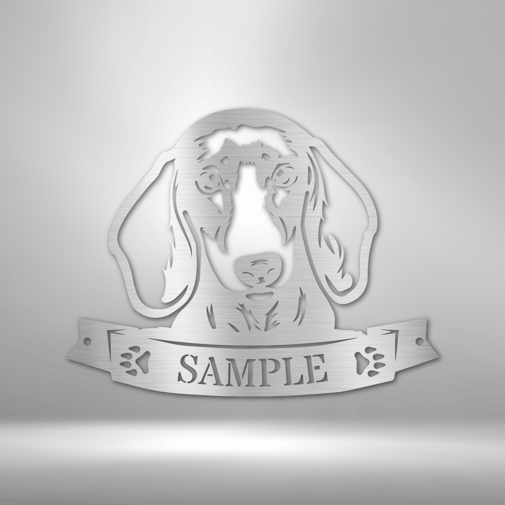 Personalized Dachshund Face Monogram Steel Sign Steel Art Wall Metal Decor-Express Your Love Gifts