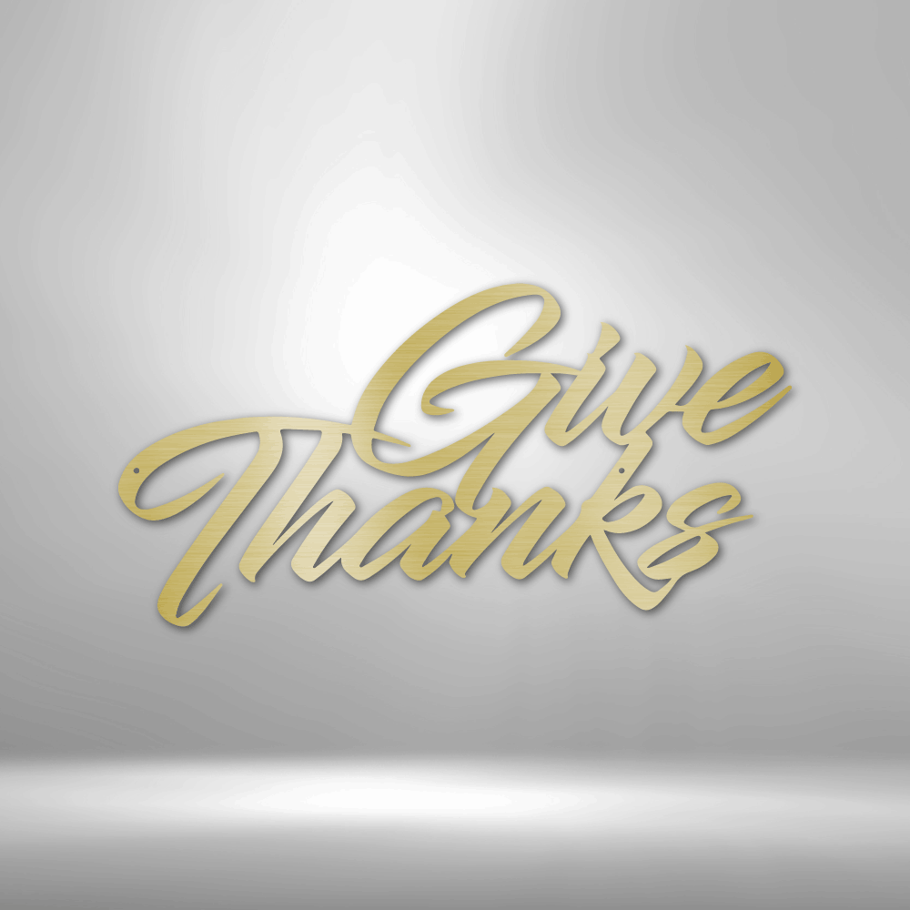 Scripture Walls Give Thanks Steel Sign Steel Art Wall Metal Decor-Express Your Love Gifts