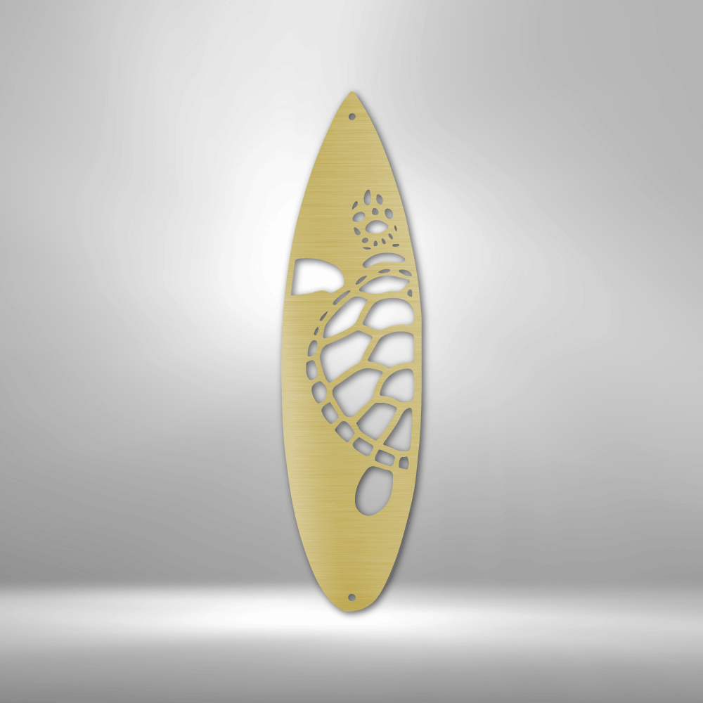 Surf Board Turtle Steel Sign Steel Art Wall Metal Decor-Express Your Love Gifts
