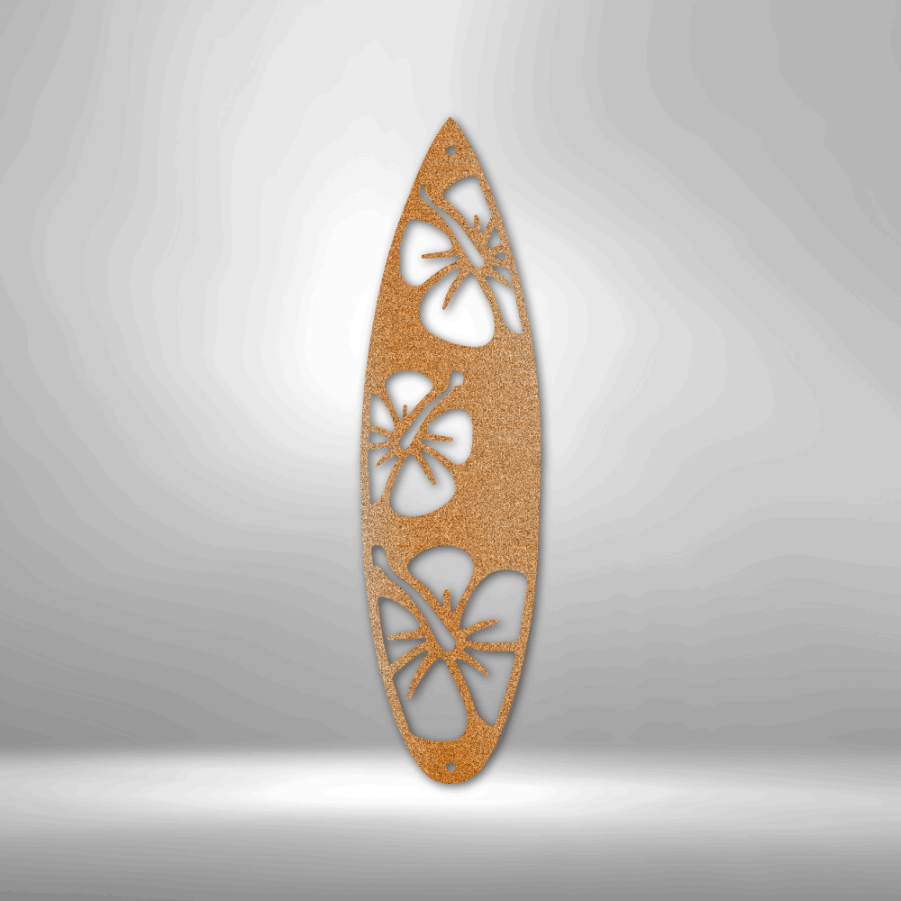 Surf Board Flowers Steel Sign Steel Art Wall Metal Decor-Express Your Love Gifts