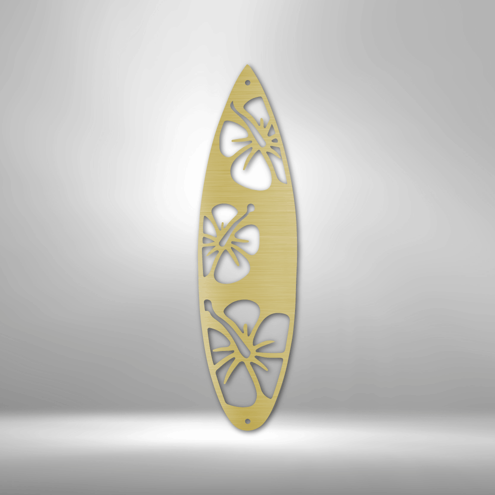 Surf Board Flowers Steel Sign Steel Art Wall Metal Decor-Express Your Love Gifts