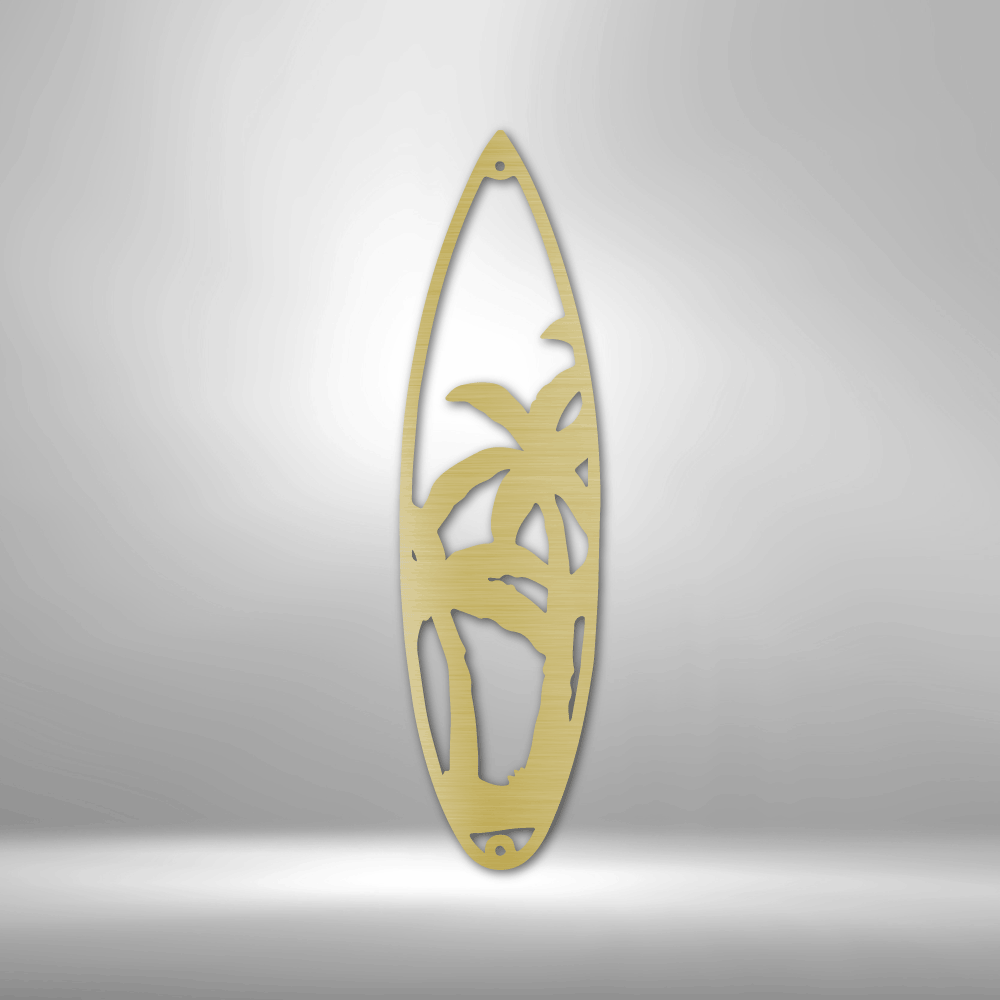 Surf Board Palm Trees Steel Sign Steel Art Wall Metal Decor-Express Your Love Gifts