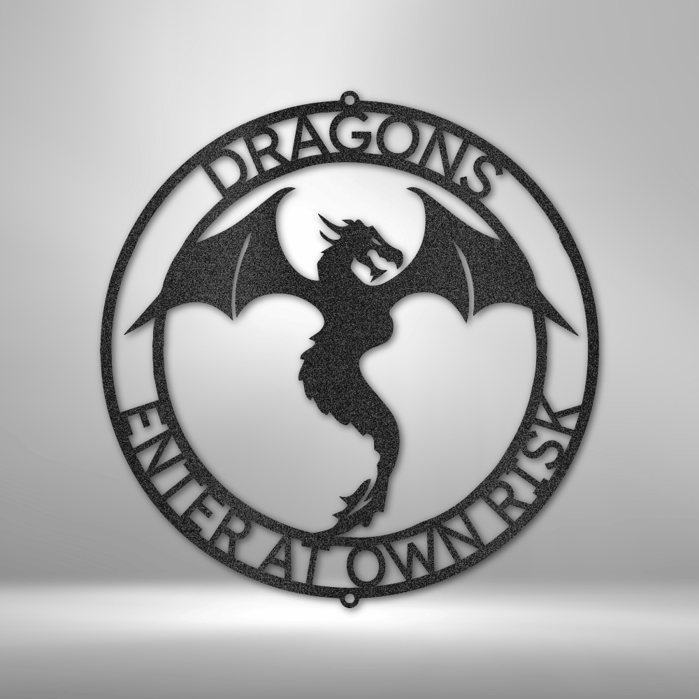 Personalized Dragon Ring Monogram Steel Sign Steel Art Wall Metal Decor-Express Your Love Gifts