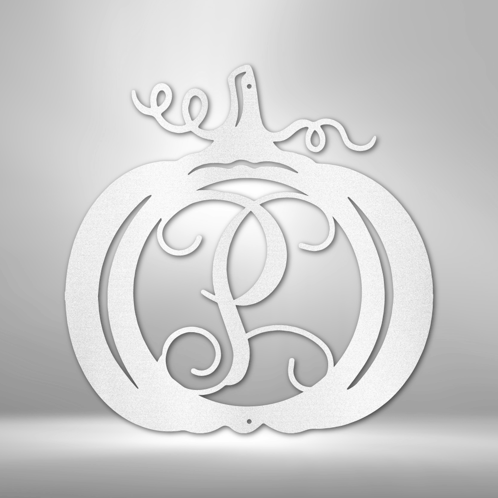 Personalized Pumpkin Initial Monogram Steel Sign Steel Art Wall Metal Decor-Express Your Love Gifts