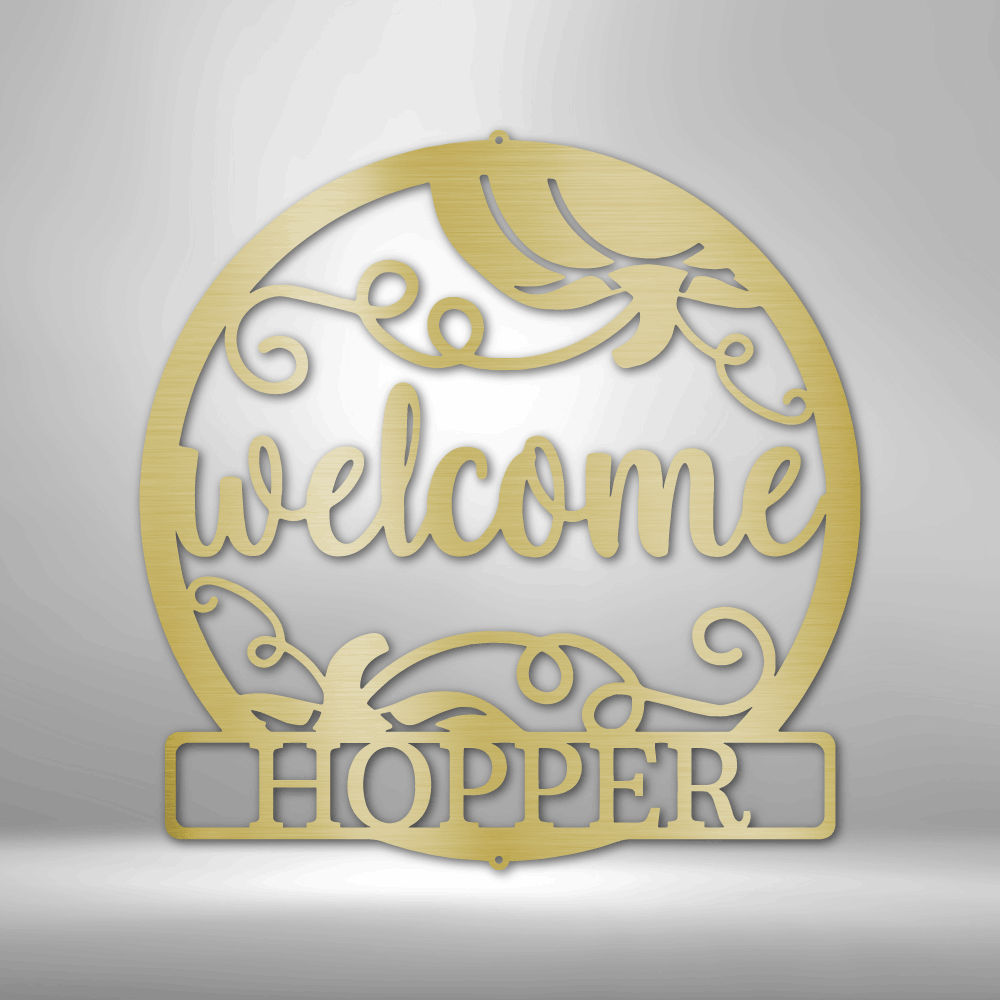Personalized Welcome Fall Monogram Steel Sign Steel Art Wall Metal Decor-Express Your Love Gifts
