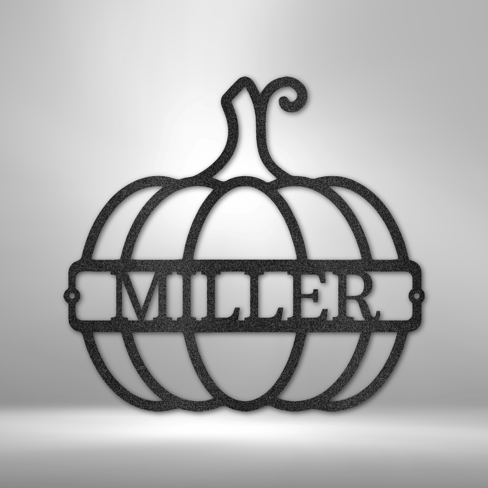 Personalized Big Pumpkin Monogram Steel Sign Steel Art Wall Metal Decor-Express Your Love Gifts