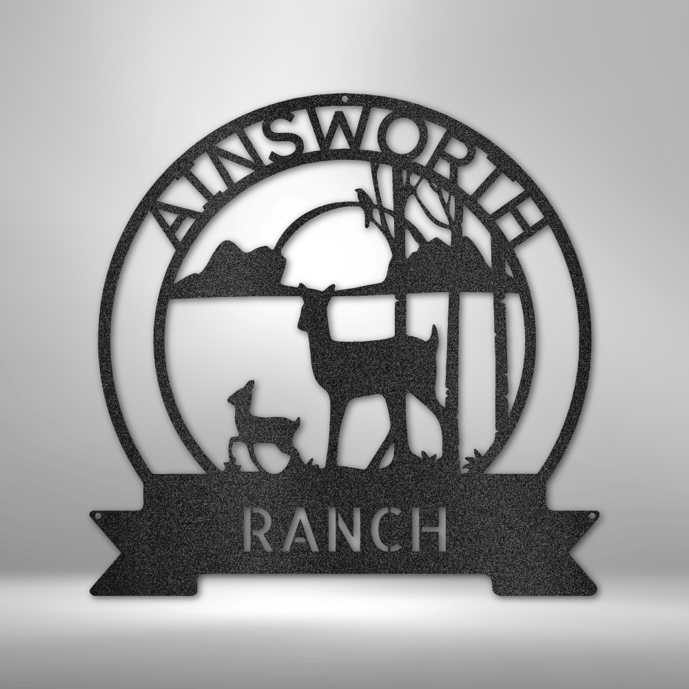 Personalized Ranch Sun Set Monogram Steel Sign Steel Art Wall Metal Decor-Express Your Love Gifts