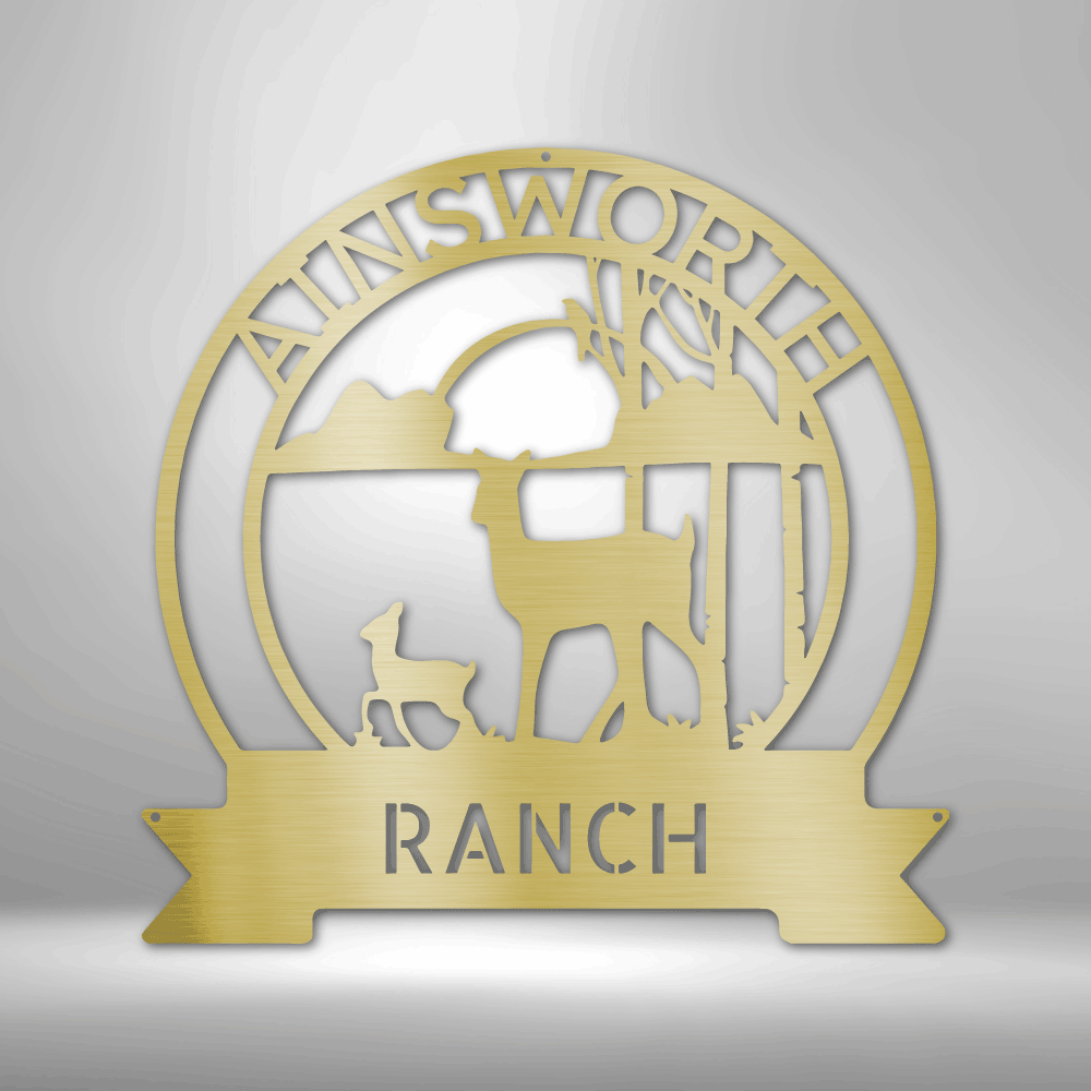 Personalized Ranch Sun Set Monogram Steel Sign Steel Art Wall Metal Decor-Express Your Love Gifts