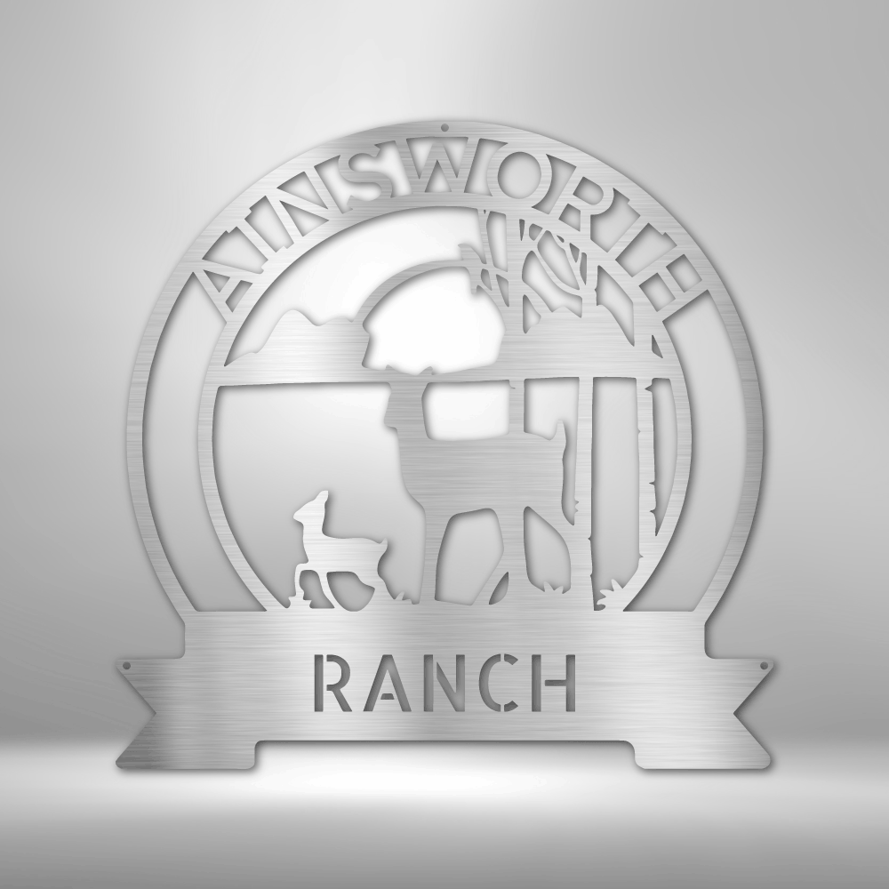 Personalized Ranch Sun Set Monogram Steel Sign Steel Art Wall Metal Decor-Express Your Love Gifts