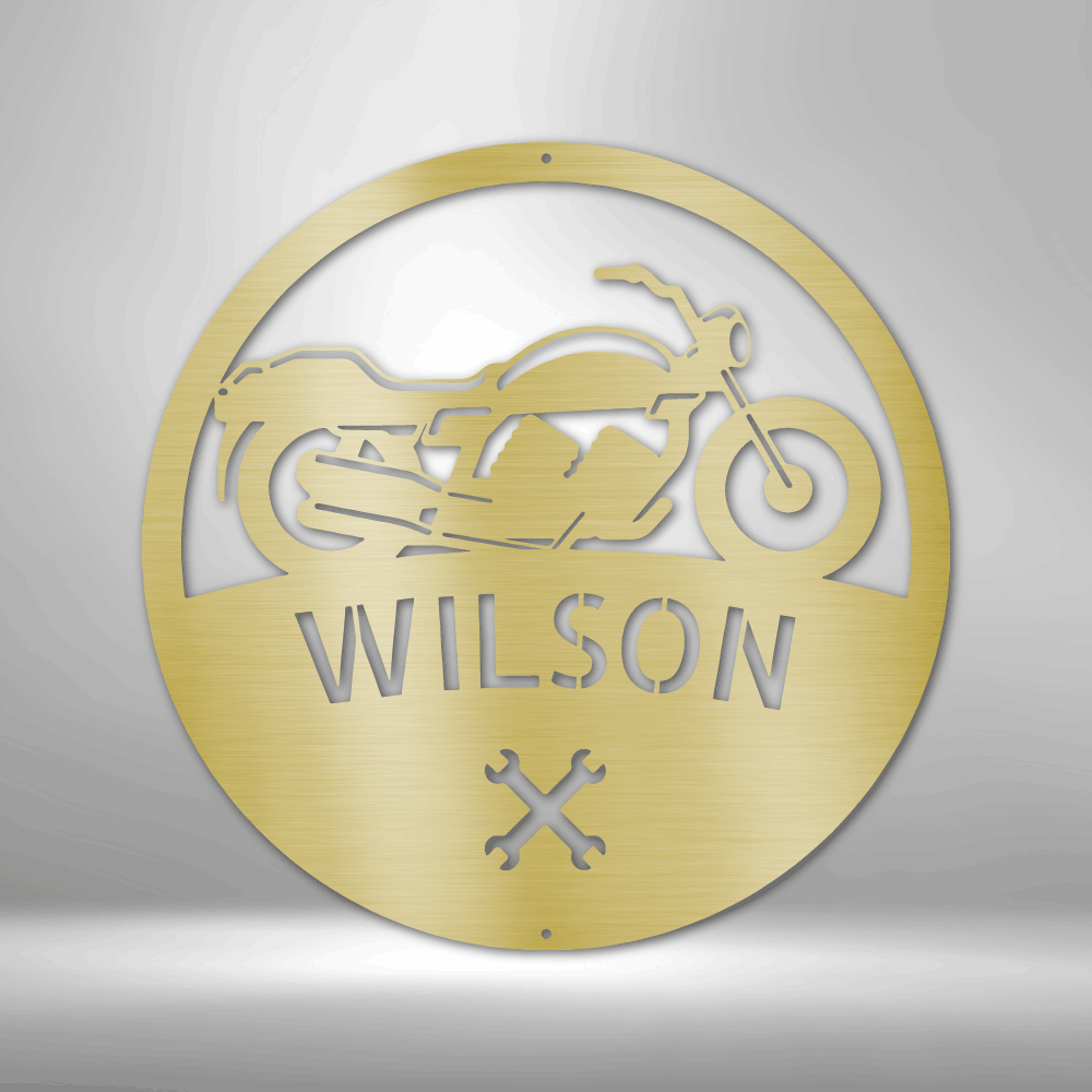 Personalized Motorcycle Master Monogram Steel Sign Steel Art Wall Metal Decor-Express Your Love Gifts