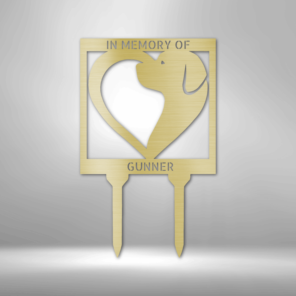 Personalized Dog Love Stake Steel Sign Steel Art Wall Metal Decor-Express Your Love Gifts