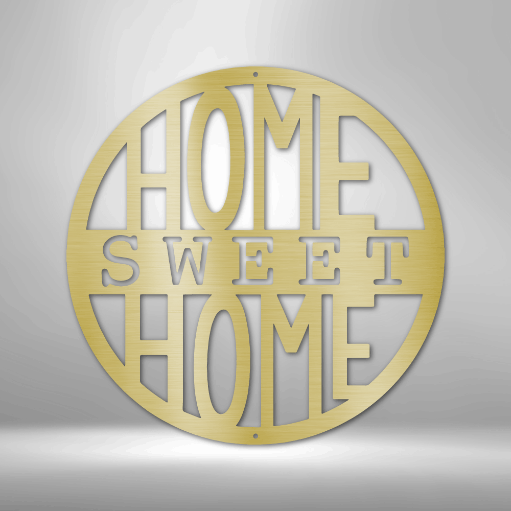 Home Sweet Home Circle Plain Steel Sign Steel Art Wall Metal Decor-Express Your Love Gifts