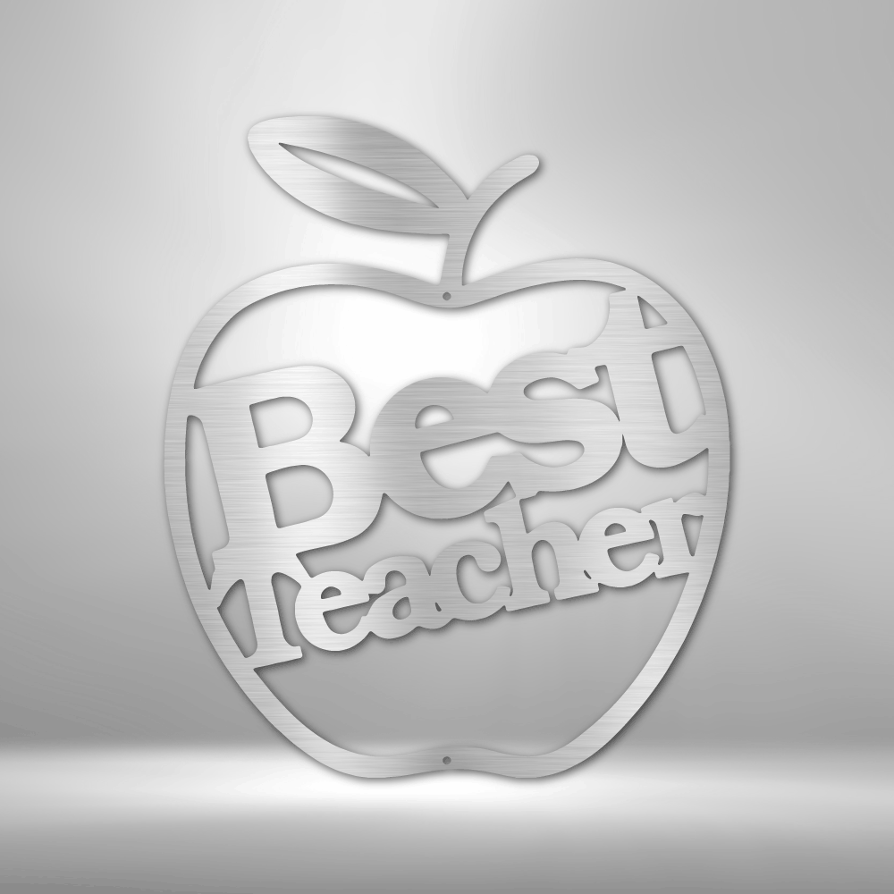 Best Teacher Steel Sign Steel Art Wall Metal Decor-Express Your Love Gifts