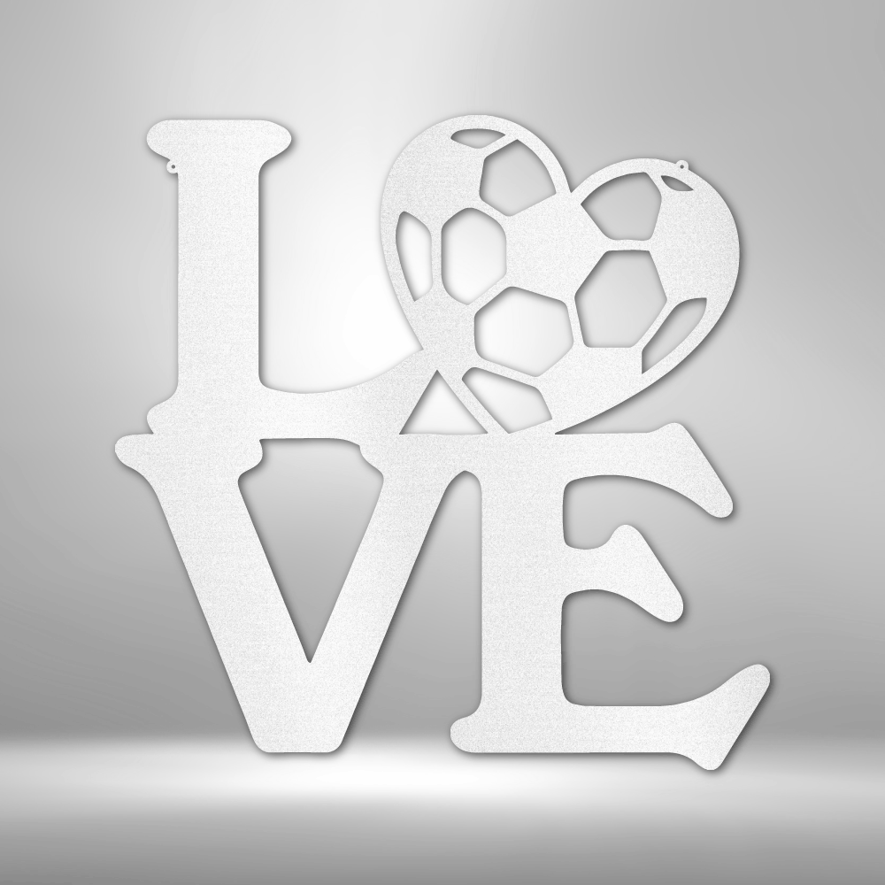 Soccer Love Steel Sign Steel Art Wall Metal Decor-Express Your Love Gifts
