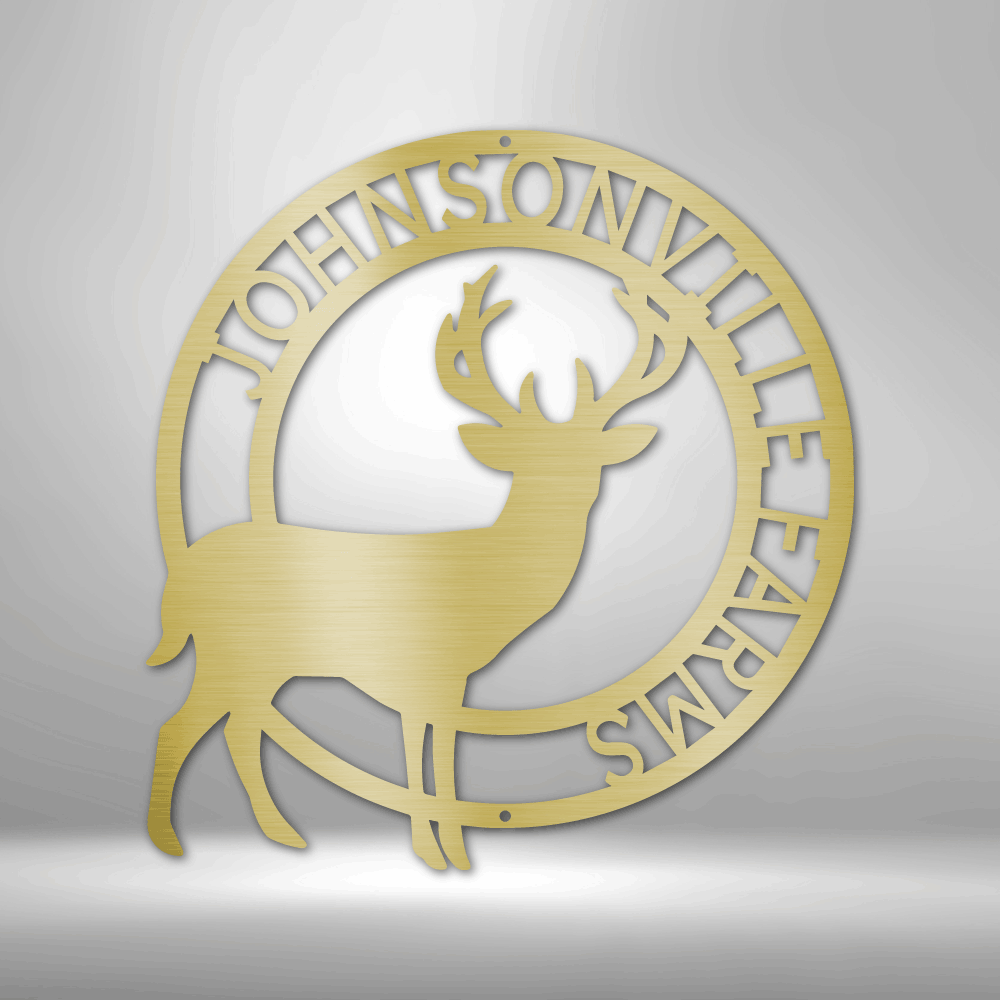 Personalized Stag Monogram Steel Sign Steel Art Wall Metal Decor-Express Your Love Gifts