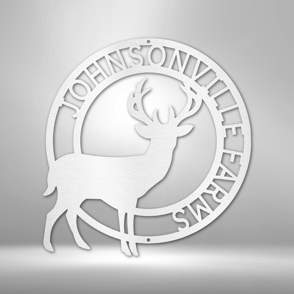 Personalized Stag Monogram Steel Sign Steel Art Wall Metal Decor-Express Your Love Gifts