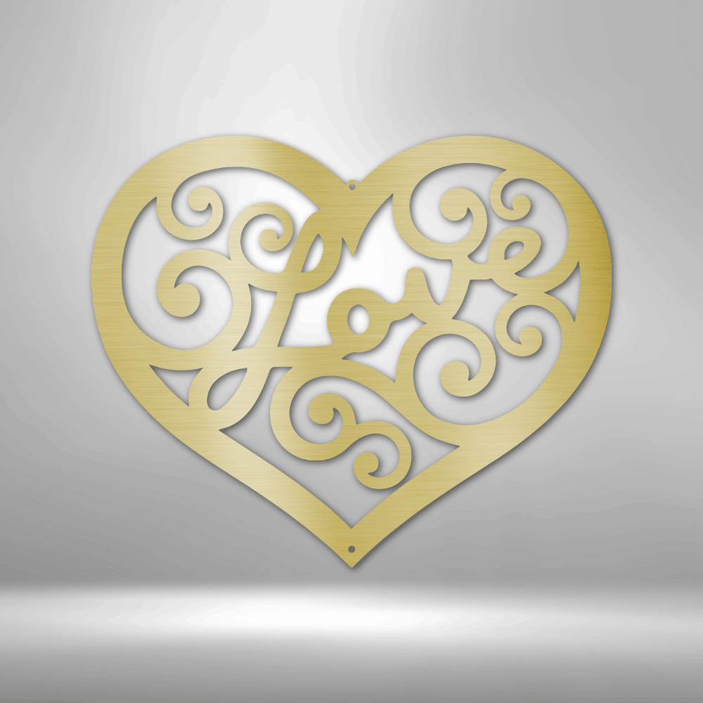 Love Swirl Steel Sign Steel Art Wall Metal Decor-Express Your Love Gifts