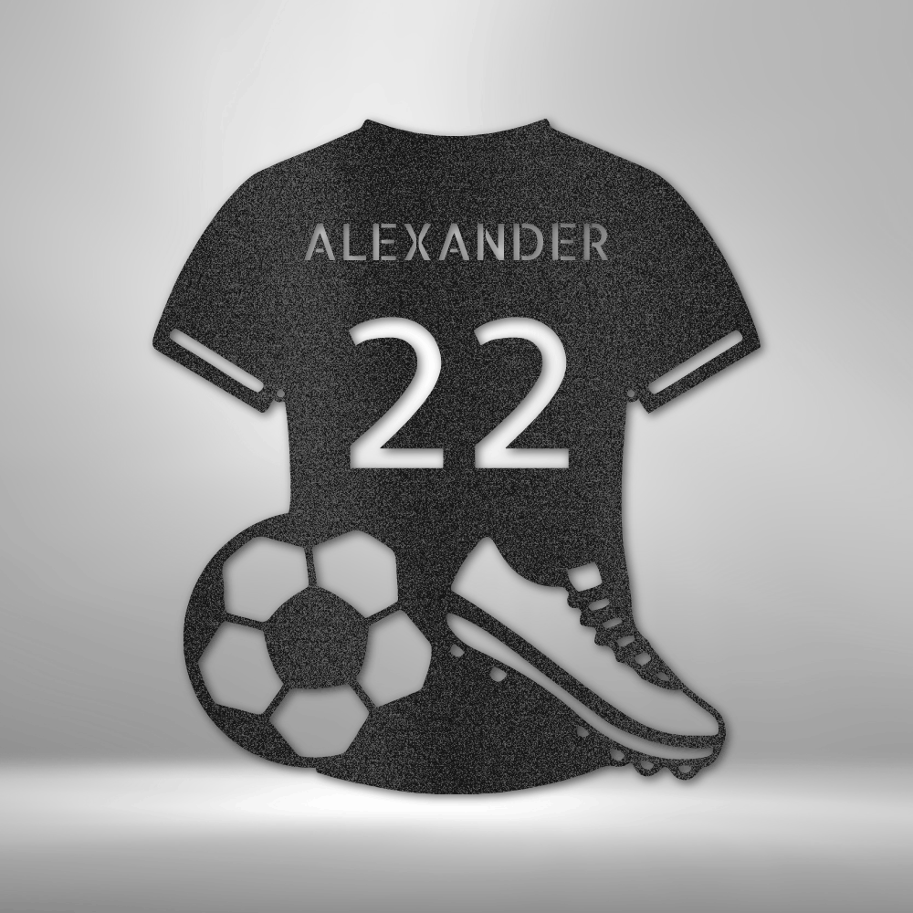 Personalized Soccer Jersey Monogram Steel Sign Steel Art Wall Metal Decor-Express Your Love Gifts