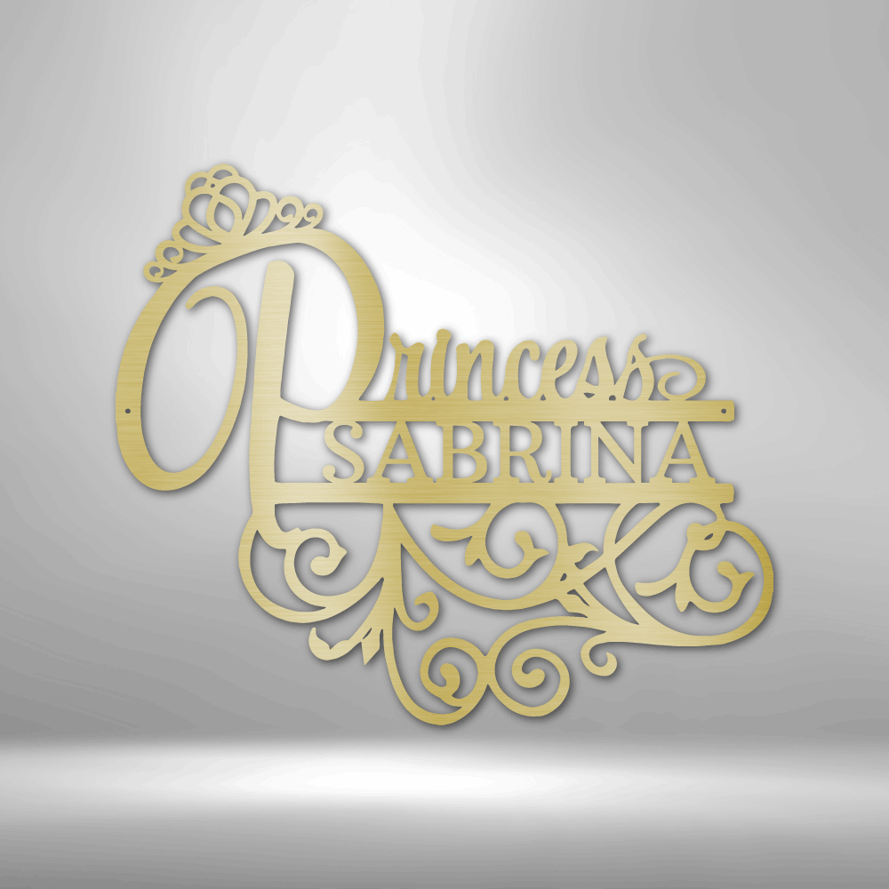 Personalized Princess Monogram Steel Sign Steel Art Wall Metal Decor-Express Your Love Gifts