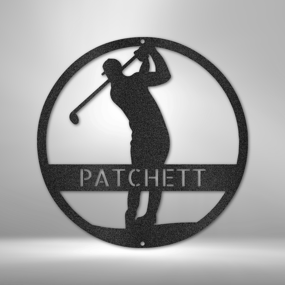 Personalized Golfer Monogram Steel Sign Steel Art Wall Metal Decor-Express Your Love Gifts