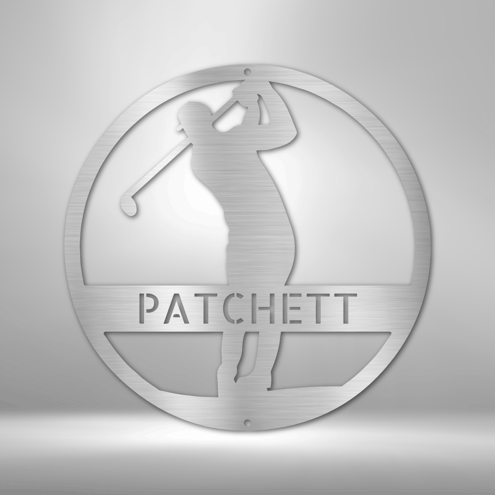 Personalized Golfer Monogram Steel Sign Steel Art Wall Metal Decor-Express Your Love Gifts