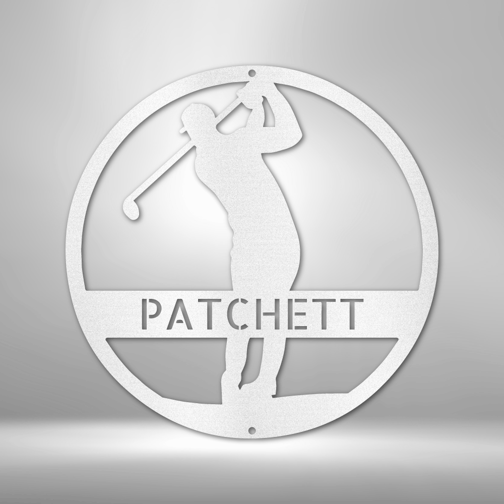 Personalized Golfer Monogram Steel Sign Steel Art Wall Metal Decor-Express Your Love Gifts