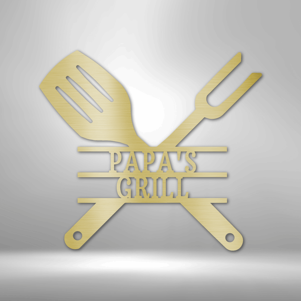 Personalized Grilling Utensils Steel Sign Steel Art Wall Metal Decor-Express Your Love Gifts