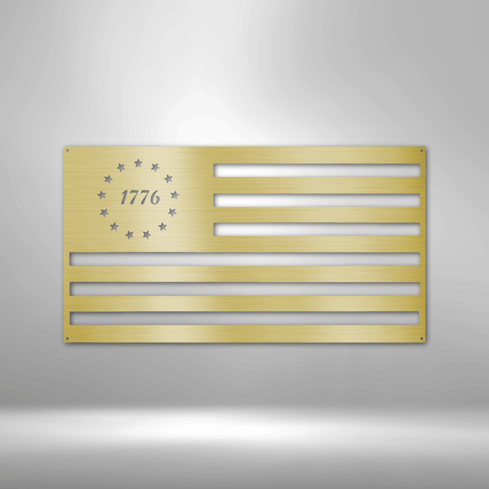 American Flag Sign 1776 Flag Steel Sign Steel Art Wall Metal Decor-Express Your Love Gifts