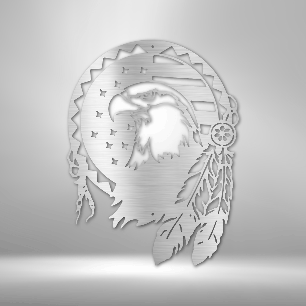 Native Eagle Steel Sign Steel Art Wall Metal Decor-Express Your Love Gifts