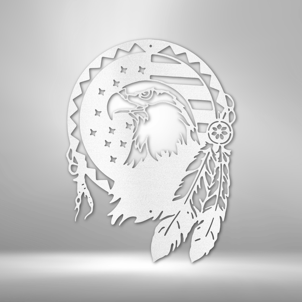 Native Eagle Steel Sign Steel Art Wall Metal Decor-Express Your Love Gifts