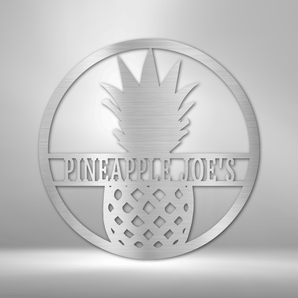 Personalized Pineapple Monogram Steel Sign Steel Art Wall Metal Decor-Express Your Love Gifts