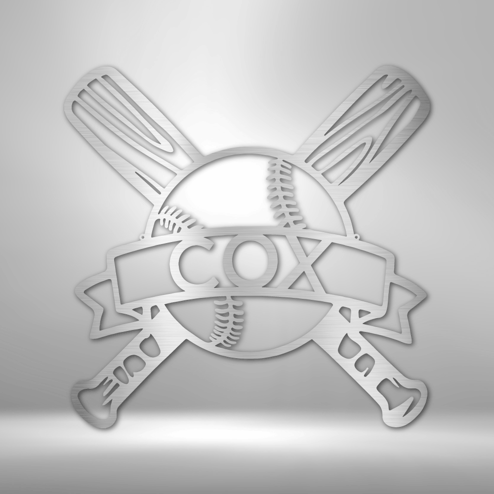Personalized Baseball Monogram Steel Sign Steel Art Wall Metal Decor-Express Your Love Gifts