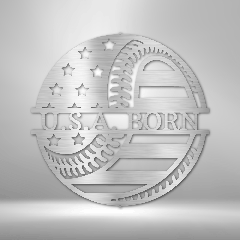 Personalized America's Pastime USA Baseball Metal Sign Steel Art Wall Decor-Express Your Love Gifts