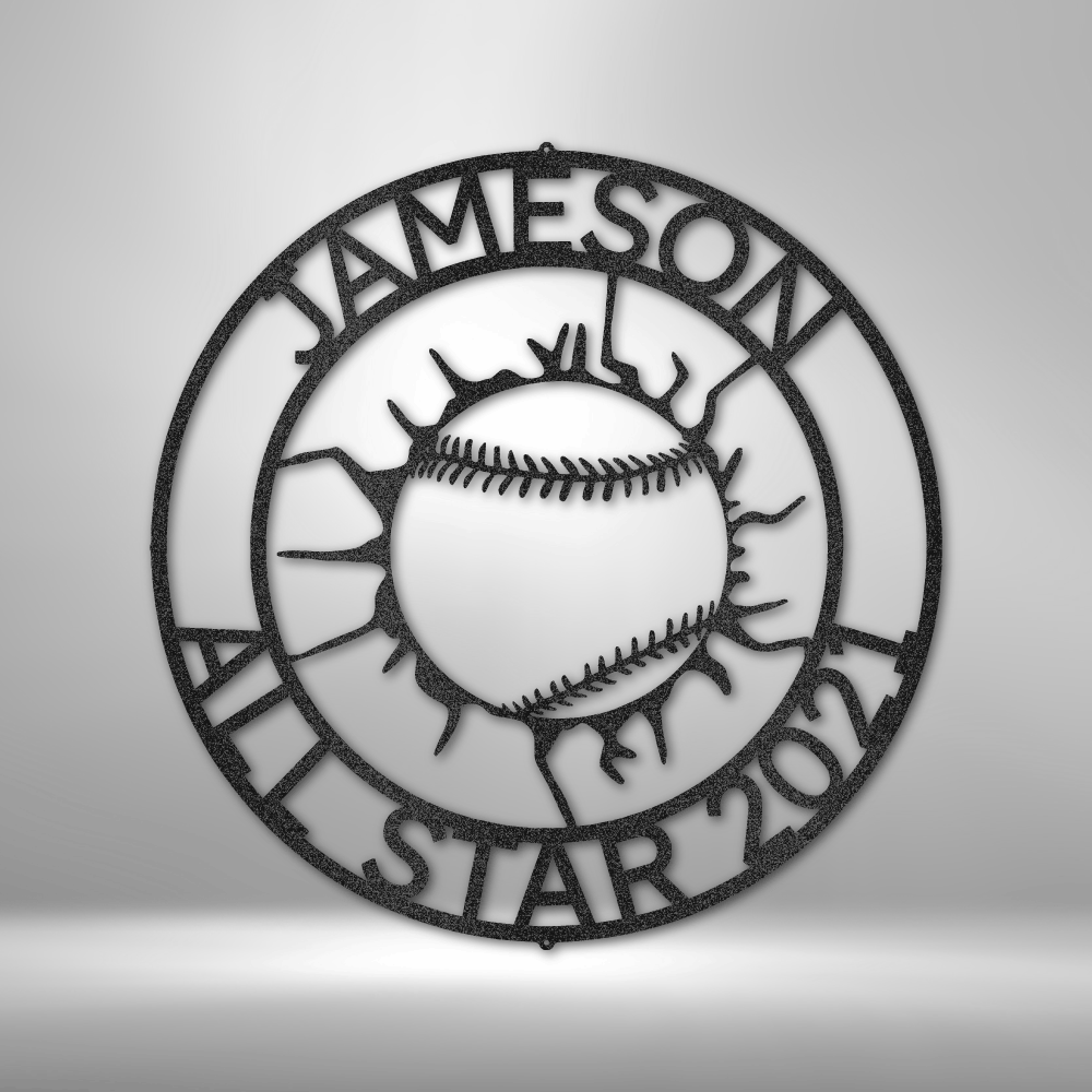Personalized All Star BaseBall Wall Monogram-Express Your Love Gifts