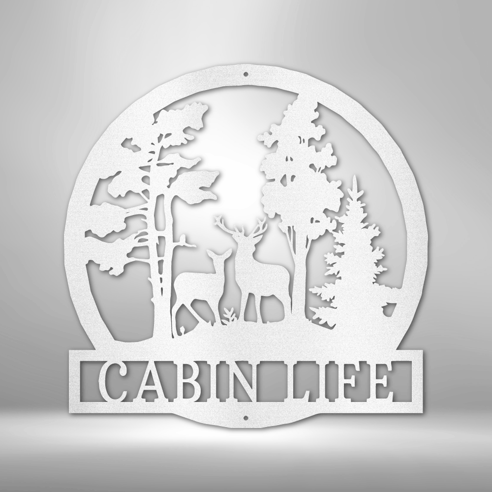 Personalized Deer in the Woods Steel Sign Steel Art Wall Metal Decor-Express Your Love Gifts