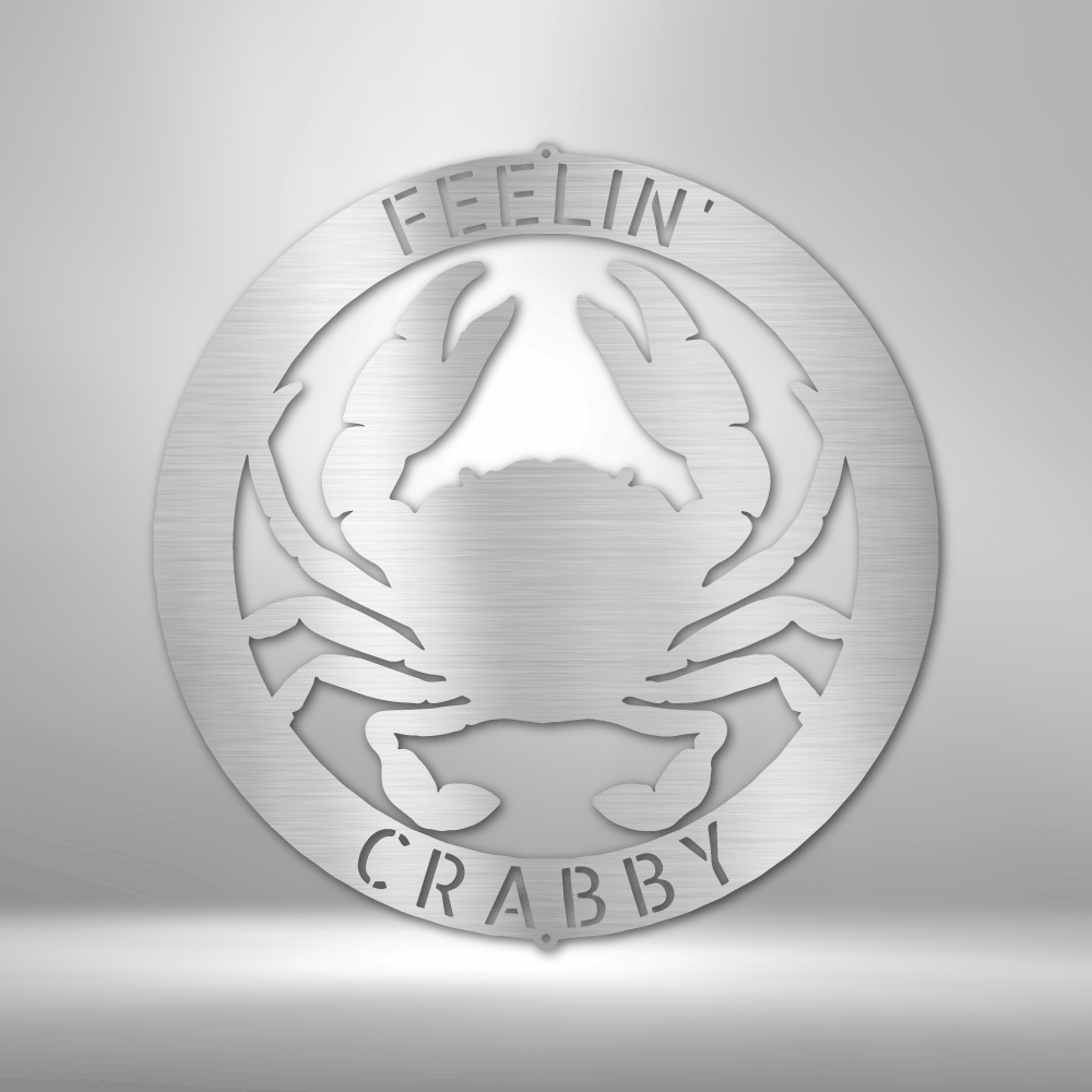 Personalized Crab Ring Monogram Steel Sign Steel Art Wall Metal Decor-Express Your Love Gifts