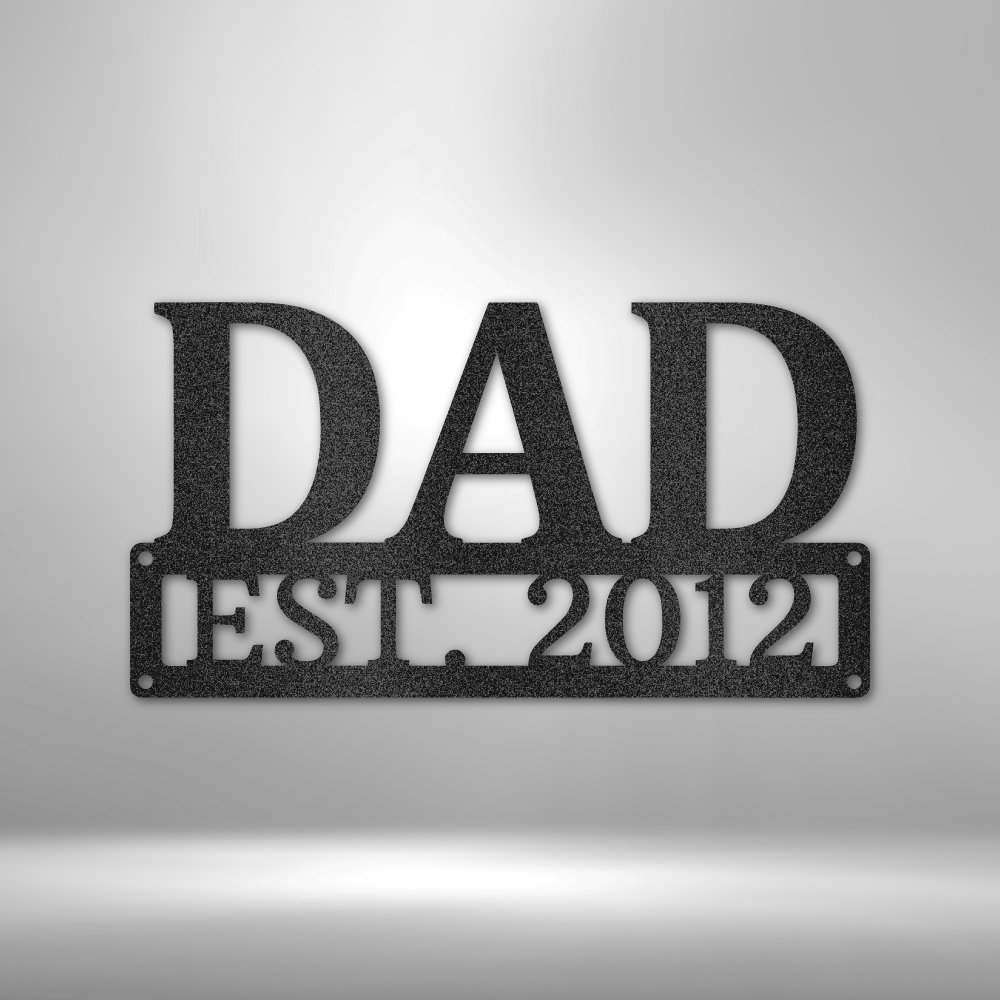 Personalized Dad Monogram Steel Sign Steel Art Wall Metal Decor-Express Your Love Gifts