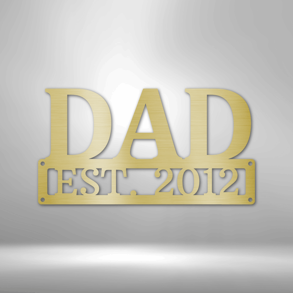 Personalized Dad Monogram Steel Sign Steel Art Wall Metal Decor-Express Your Love Gifts