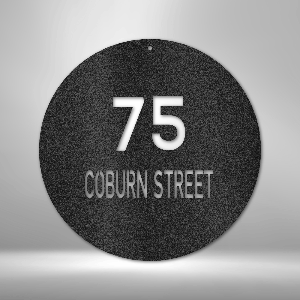 Personalized Circle Address Steel Sign Steel Art Wall Metal Decor-Express Your Love Gifts