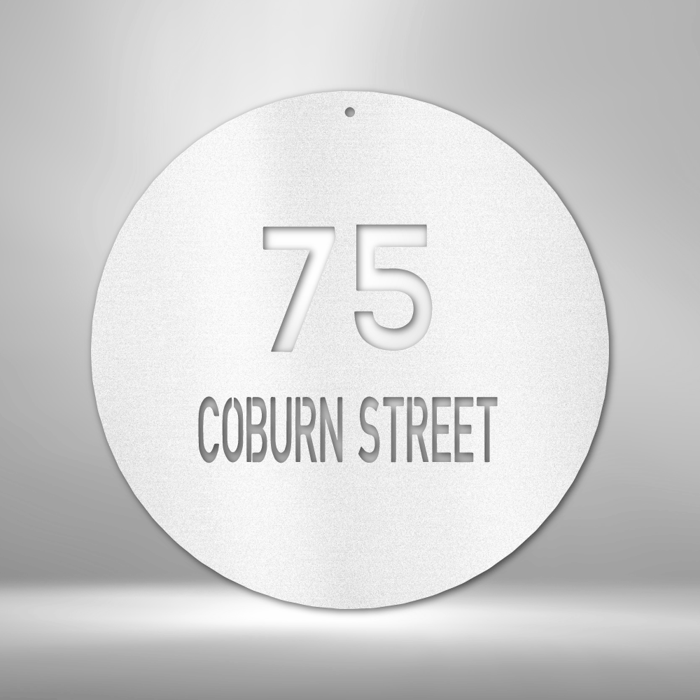 Personalized Circle Address Steel Sign Steel Art Wall Metal Decor-Express Your Love Gifts