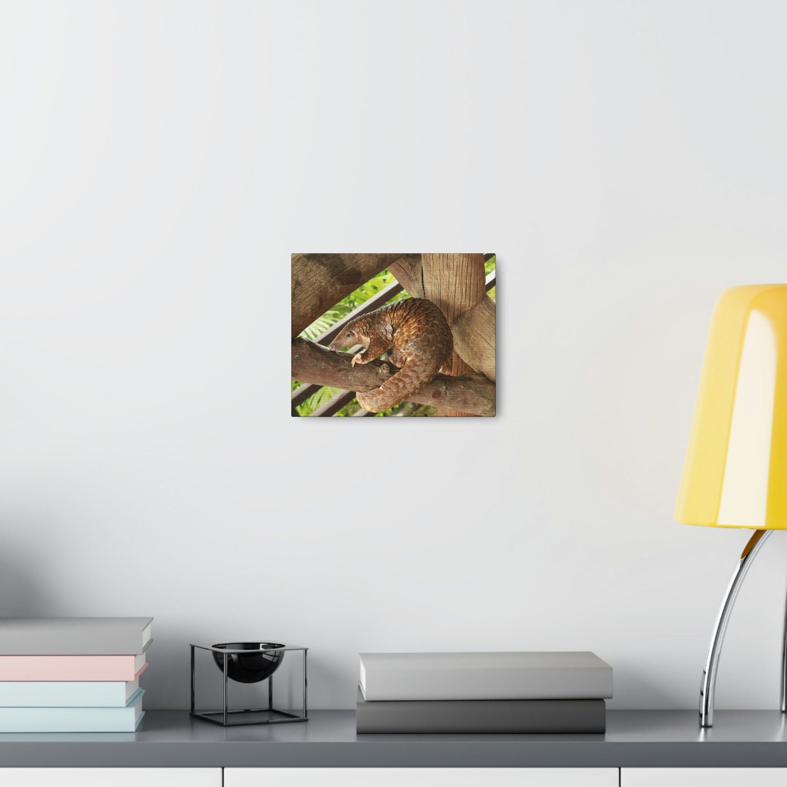 African Tree Pangolin Hanging On The Tree Staring African Tree Pangolin Outdoor Wall Art Ready To Hang Unframed-Express Your Love Gifts