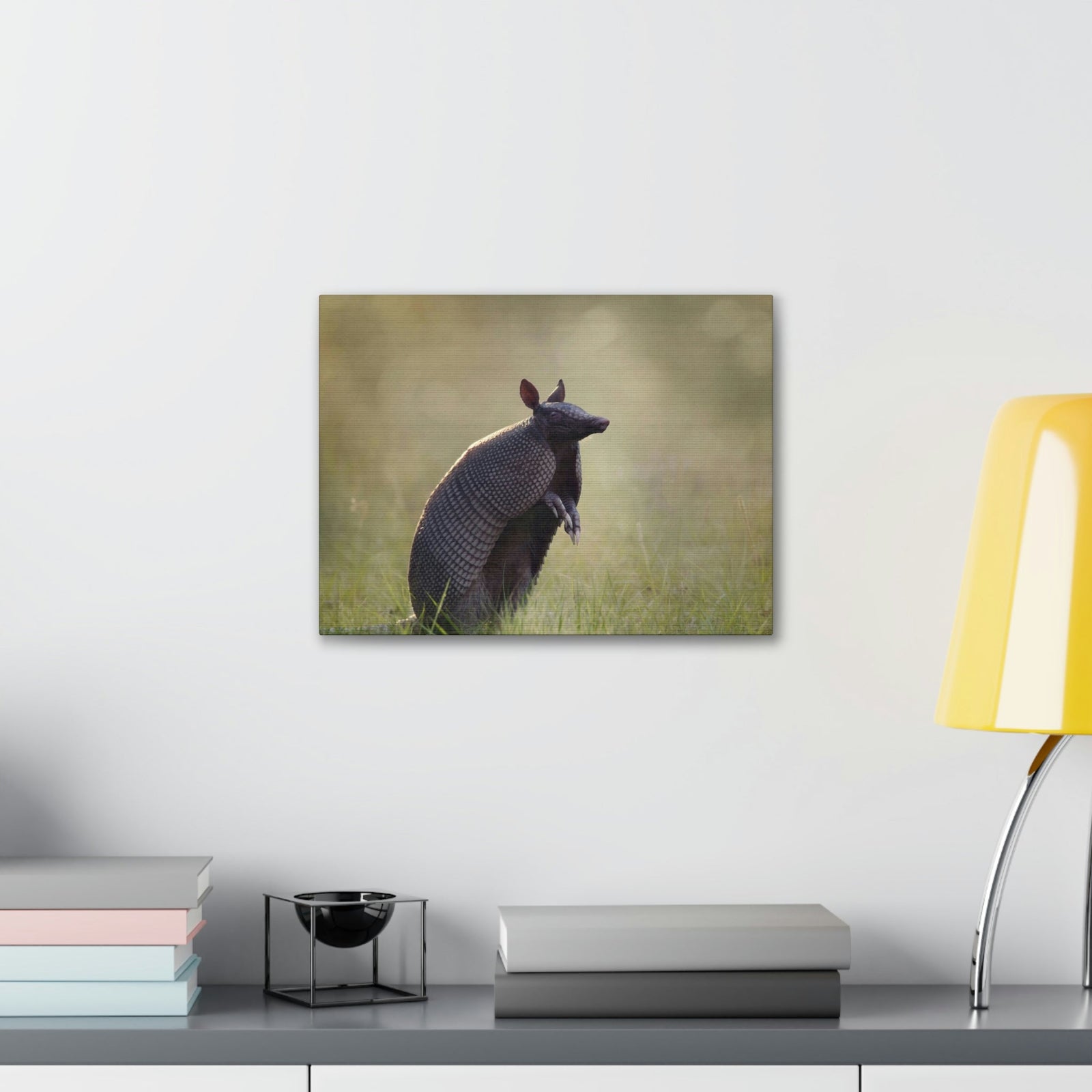 Armadillo At Sunset Armadillo Mammals wall Art Ready To Hang Unframed-Express Your Love Gifts