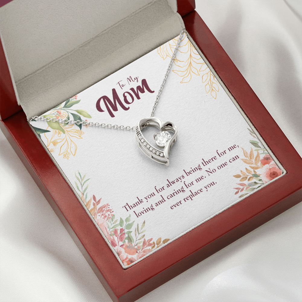 Mother Necklace Irreplaceable Mom Forever Pendant Necklace Message Card-Express Your Love Gifts