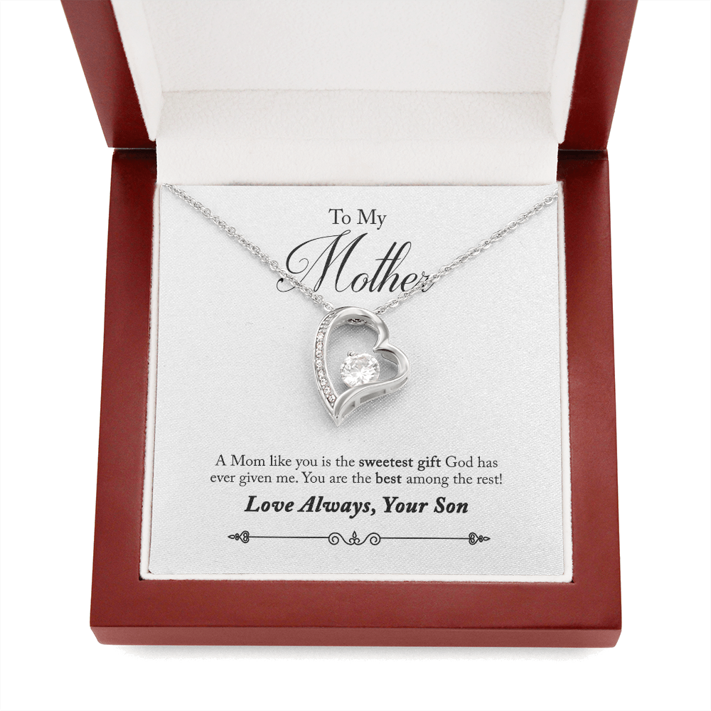 Mother Necklace You Are The Sweetest Gift Forever Pendant Necklace Message Card-Express Your Love Gifts