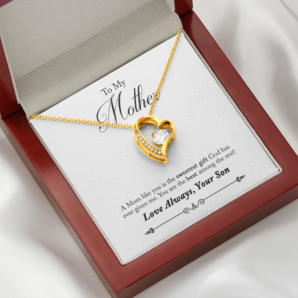 Mother Necklace You Are The Sweetest Gift Forever Pendant Necklace Message Card-Express Your Love Gifts