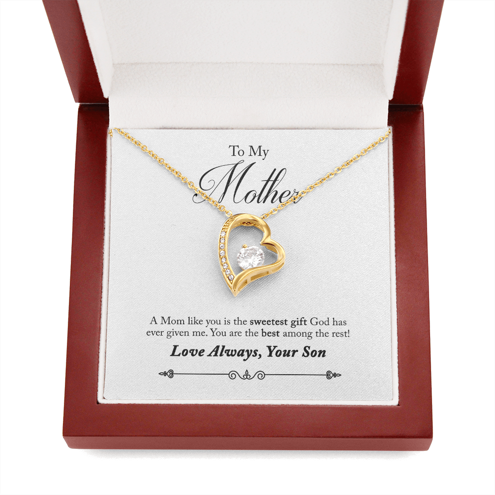 Mother Necklace You Are The Sweetest Gift Forever Pendant Necklace Message Card-Express Your Love Gifts