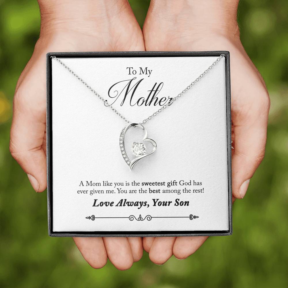 Mother Necklace You Are The Sweetest Gift Forever Pendant Necklace Message Card-Express Your Love Gifts