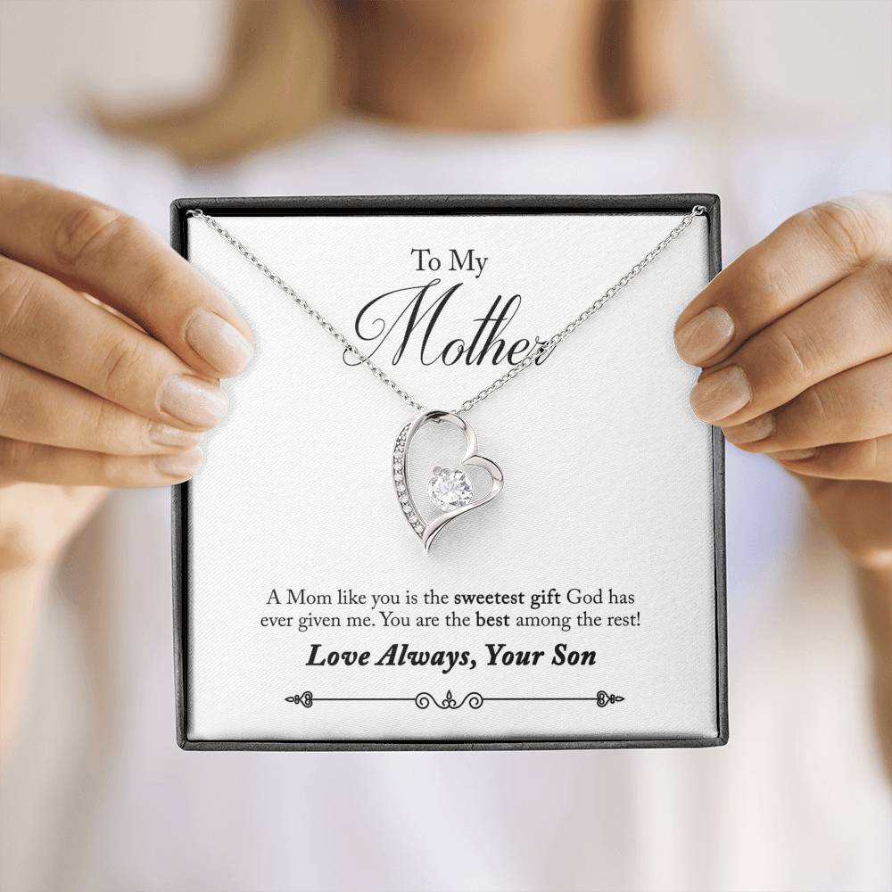 Mother Necklace You Are The Sweetest Gift Forever Pendant Necklace Message Card-Express Your Love Gifts